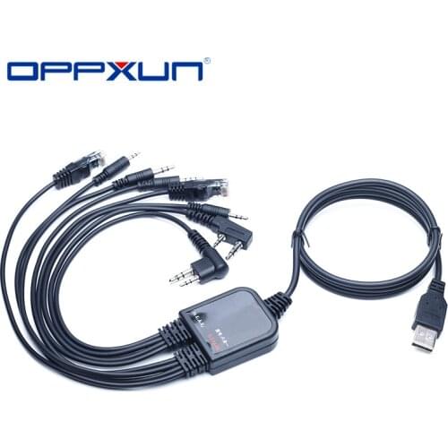 8 in 1 Multi-Functions USB Programming Cable with CD Baofeng Walkie Talkie UV5R UV82 for TYT Kenwood Motorola Yaesu HYT Radio