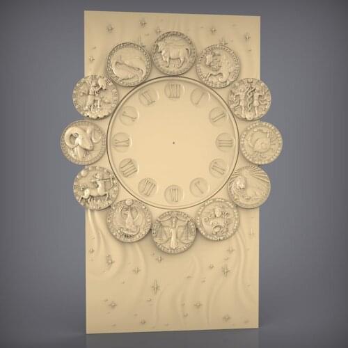 STL Model Clock for CNC Router 3D Printer Artcam Aspire Bas Relief Home Decoration Decor -03
