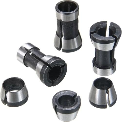 6/8pcs Collet Chuck Set Engraving Trimming Machine Electric Router Milling Cutter For Woodworking Router Bits Accessories