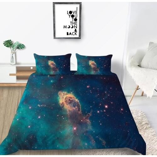 Fantasy Galaxy Bedding Set Double Beautiful 3D Duvet Cover Universe King Queen Twin Full Single Unique Design Bed Set