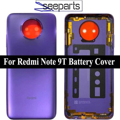 ORIGINAL For Xiaomi Redmi Note 9 5G Battery Cover Back Glass Panel Rear Housing Case 6.53" For Xiaomi Redmi Note 9 5G Back Cover