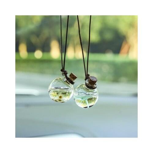 Air Freshner Car Hanging Perfume Empty Bottle Refillable Fragrance Diffuser Empty Glass Bottle Car Pendant