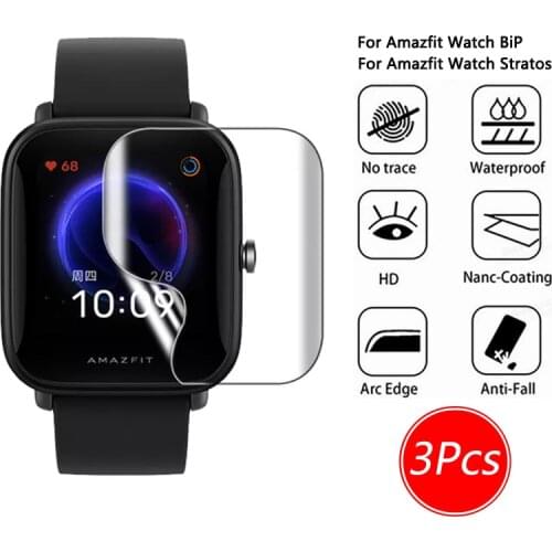 PET Hydrogel Screen Protector Film For Xiaomi HuaMi Amazfit BiP S U Pro For Amazfit Stratos 2 3 For Amazfit GTS 2 2E Accessories