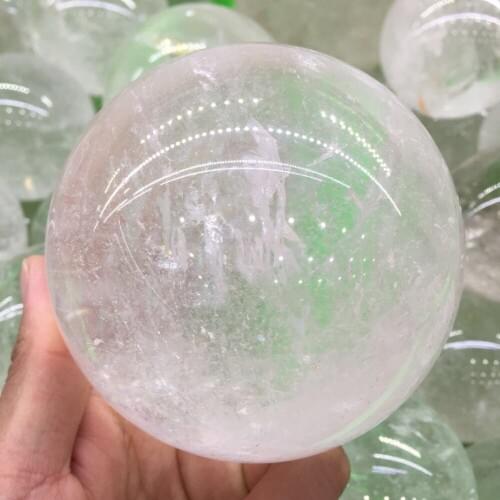 About 90mm Natural clear rock quartz Crystal sphere meditation reiki healing magical ball positive energy sphere home decoration