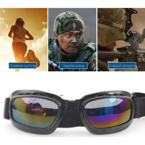 Folding goggles windproof mirror dustproof Splash proof windproof color film welding mirror slip motorcycle Goggles Riding Glass