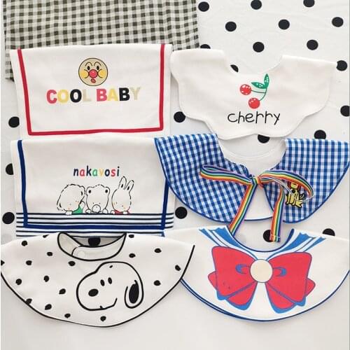 Autumn and winter new Korean version of pure cotton infant saliva towel baby bib wild childrens fake neck saliva pocket 0-3 yea