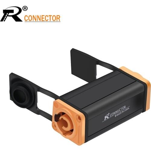 LED Waterproof PowerCon AC Coupler Adapter Extender connector 3PIN Power Panel Mount Adapter Metal/Plastic Housing Case