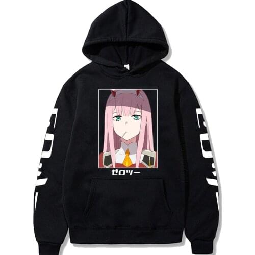 Darling In Franxx Anime Harajuku Zero TWO Beautiful Girl Print Hoodie Men/Women Loose Summer Long-Sleeve