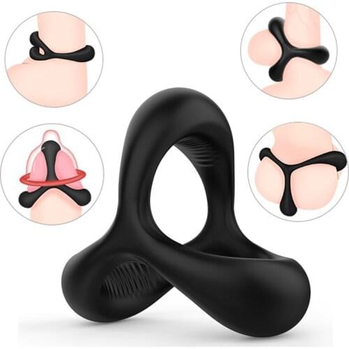 Dick Enlarger Ring Penis Cock Ring on for Men Delay Ejaculation Erection Sex Shop Scrotum bondage Adult Sex toy Penis ring Gay