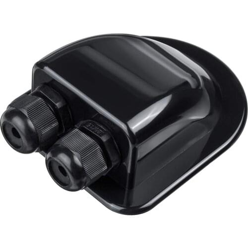 2 Holes 6-12mm Waterproof Solar Double Twin Two Holes Cable Entry Gland Box Curved Cable Connector Holder For Rv Campervan Boat