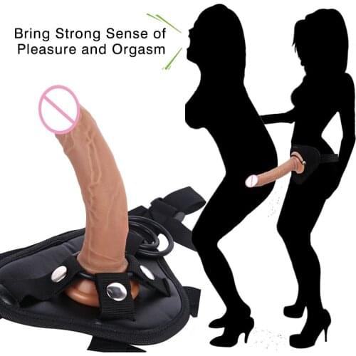 Womens Strap on Dildo Realistic Penis Adjustable Sex Toys Doll For Lesbian Famale Couples Suction Cup Game Cosplay G-Spot Gift