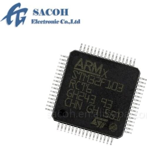 1PCS New OriginaI STM32F103RCT6 STM32F103RCT6TR or STM32F103RCT7 STM32F103RBT6 STM32F103RBT7 STM32F103RBH6 LQFP-64 32-bit MCU