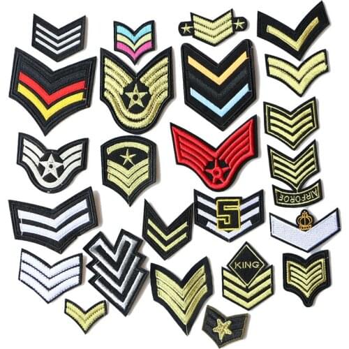 3D 2 Pcs US Marine Corps icon Embroidered Iron on Patches for Clothing DIY Stripes Clothes Patchwork Sticker Custom Badges