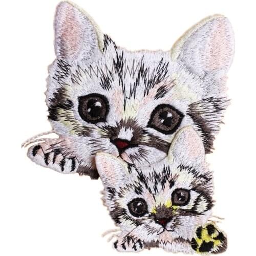 1Pcs Iron Patches for Clothing Cat Stickers for Clothes Patchwork Accessories Animal Iron for Clothing Applications for Clothes