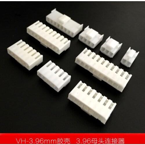 10/20/50PCS VH 3.96 2/3/4/5/6/7/8/9/10Poles 3.96mm Pitch Housing Connector Connect Plug-in Unit Connection Terminal