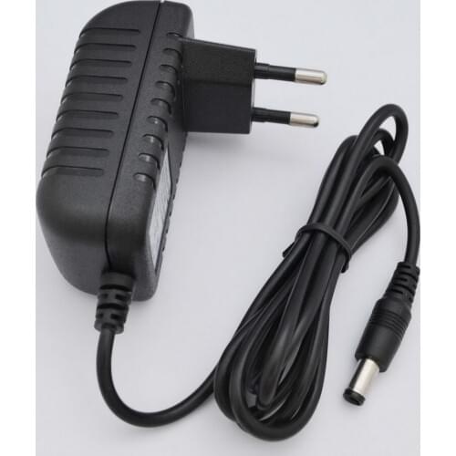 100PCS High quality 12V1.25A AC 100V-240V Converter Adapter DC 12V 1.25A Power Supply EU Plug DC 5.5mm x 2.1mm -2.5mm 1250mA