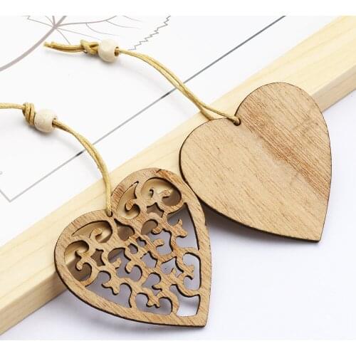 12pcs Christmas Natural Wooden Pendant Hanging Ornaments Wedding New Year Party Family Christmas Tree Decoration DIY Gift