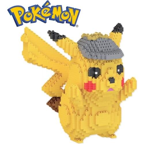 LBOYU 1400PCS+ Anime Pokemon Pikachu Mini Building Blocks Diamond Micro Brick Figures Toys For Kid Christmas Gift 7080A