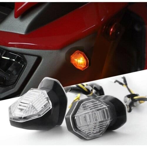 2Pcs Universal Motorcycle Turn Signal Indicator Light Lamp Bulbs Black Amber 12V
