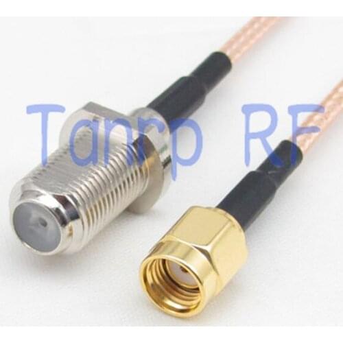 20inch F female jack to RP SMA male RF adapter connector 50CM Pigtail coaxial jumper cable RG316 extension cord