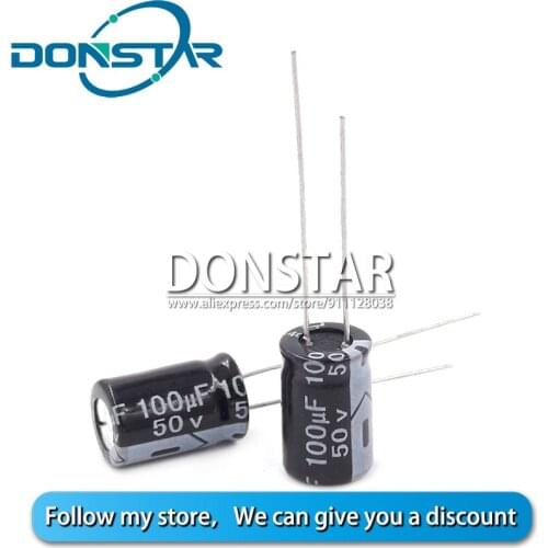 20PCS 50V 100UF Electrolytic Capacitor 100UF 50V 8*12MM Aluminium Electrolytic Capacitor