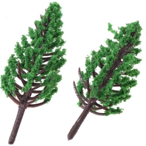 20pcs Model Trees Park Street Railroad House Layout Green Landscape Scenery