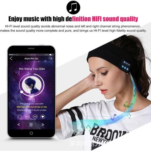 5.0 Wireless Bluetooth Headscarf Outdoor Fitness Sports Headset Music Call Knitted Women Headband Bilateral Stereo Headscarf 5-L