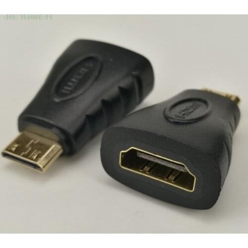 500pcs/lot Gold-Plated 1080P Mini Male HDMI To Standard HDMI Female Extension Adapter Female To Male F-M HDMI Converter