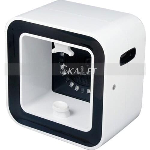 Korea Technology Square Mirror Facial Skin Analyzer 3D Perspective Image Showing Face Care Health Monitoring Spa