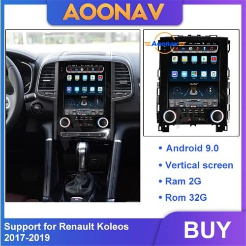2din android car radio multimedia player for Renault koleos 2017-2019 car autoradio GPS navigation vertical screen MP4 player