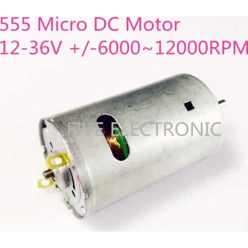 Free shipping 12-36V,6000-12000RPM, 555 Micro DC Motor,. use for Electric Drill Electric Tools blower
