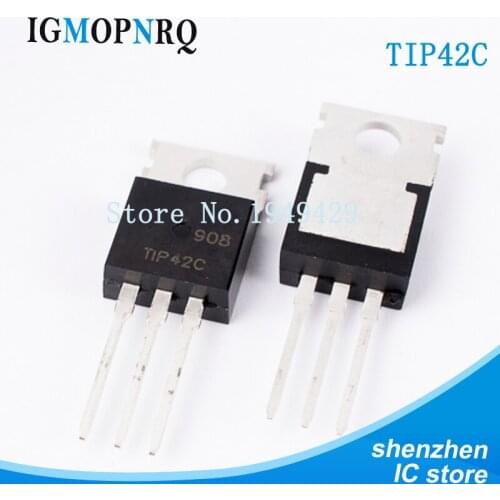 100PCS TIP42C TIP42 TO-220 Bipolar junction transistor (BJT) PNP Epitaxial Sil New