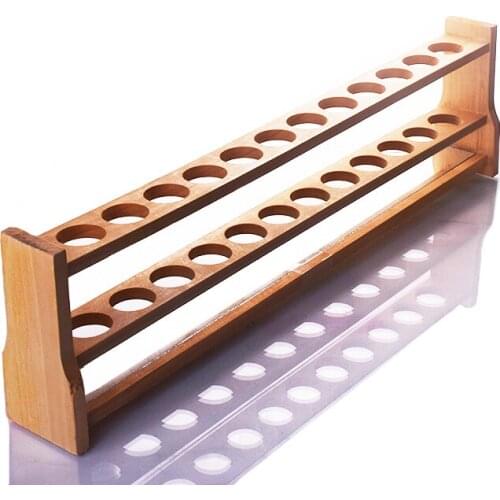 Wooden colorimetric tube rack,10ml/25ml/50ml/100ml,12 holes,Colorimetric cuvette rack wood rack