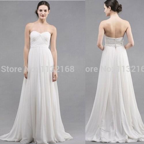 Hot sale Elegant long Ivory Sweetheart long Chiffon bridesmaid dresses under 100,2016 cheap Wedding party dresses bridal dress