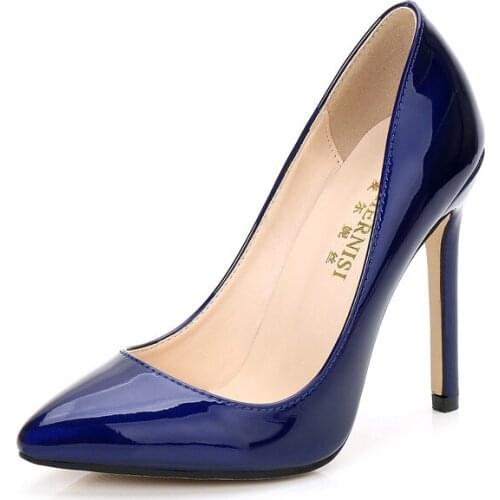 KNCOKAR 2018 The new ladies are in solid color fashion Sexy and elegant professional ultra fine and pointed shoes