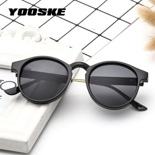 YOOSKE Retro Round Sunglasses Men Women Unisex Vintage Design Small Sun Glasses for men Driving Glasses Shades for Women