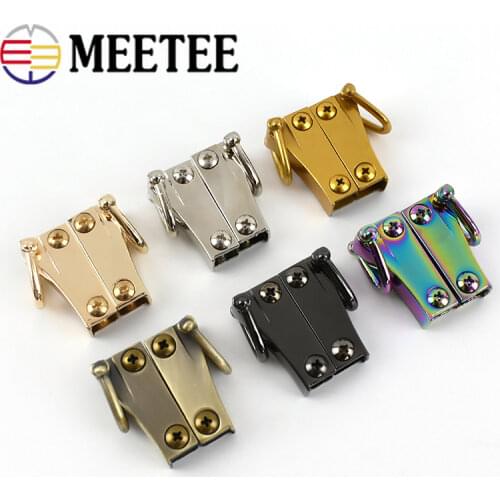 2/4/10pairs Meetee Fashion Handbag Strap Side Clip Metal Buckles Bag Chain Connector Clasp Snap Hooks DIY Accessories F1-25