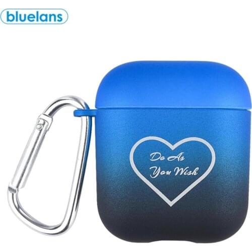 Gradient Color Soft Silicone Printing Heart-Shaped Portable Wireless Earphones Anti-Fall Protective Shell for AirPods 1/2/Pro