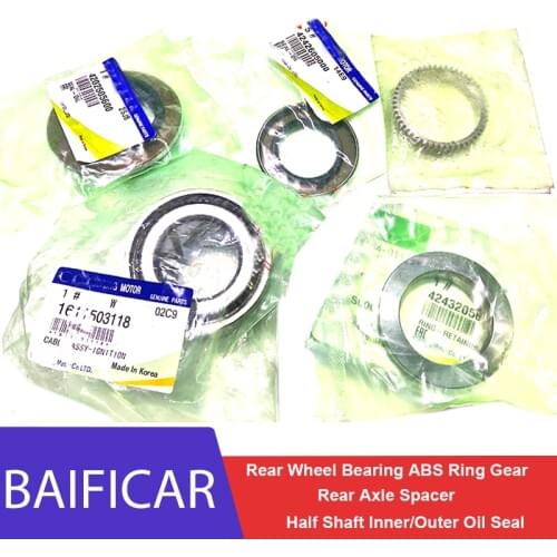 Brand New Rear Wheel Bearing ABS Ring Gear Rear Axle Spacer Half Shaft Inner/Outer Oil Seal For SsangYong Actyon Rexton Kyron