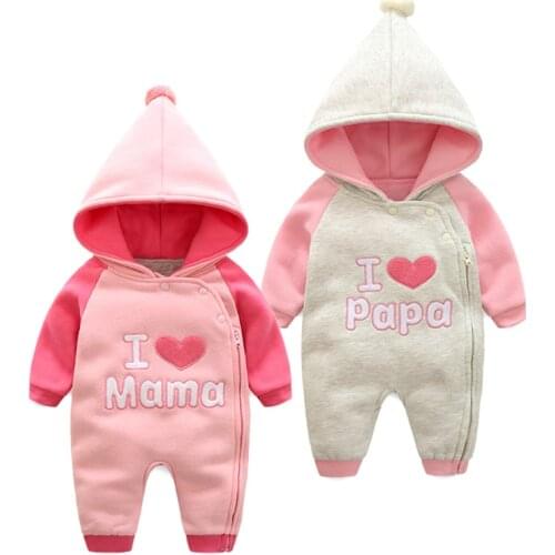 New born clothes infants winter baby overalls romper jumpsuit little sister newborn 9 month girl clothes pink infant snowsuit