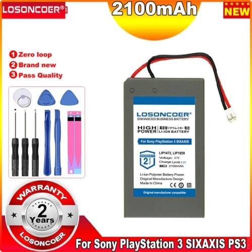 Original LOSONCOER LIP1472, LIP1859 2100mAh Battery For Sony PlayStation 3 SIXAXIS, PS3 PlayStation3 Battery
