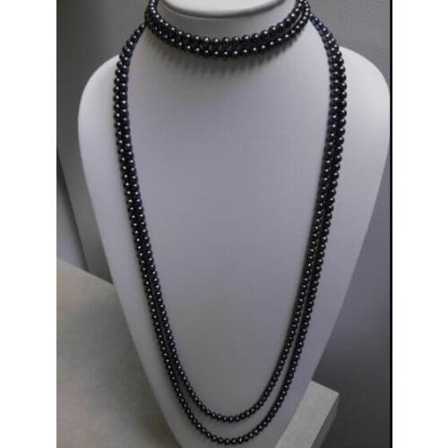 50'' 100'' 255cm 5-6mm 6-7mm black colors pearl necklace Woman Jewelry real natural freshwater pearl Classic gift