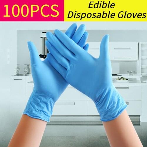 20pcs Black Nitril Gloves Disposable Gloves Powder Free Latex Free Mechanic Tattoo Beauty Care Body Art Gloves Household Gloves