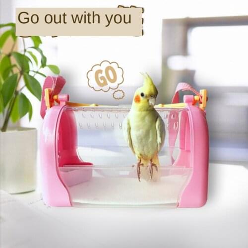 Parrot Birds Go Out To Carry Cage Breathable Cage Handheld Hamster Box Back Mini Cage