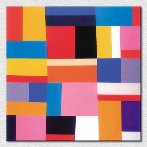 Canvas prints simple and beautiful painting fashion Abstract art as Square of color on canvas free shipping