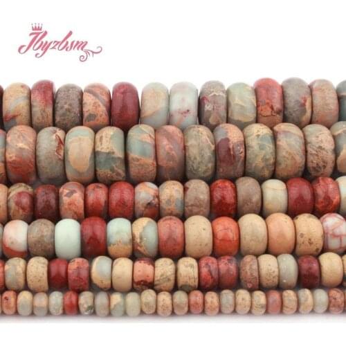 Natural ShouShan Stone Rondelle Multicolor Loose Natural Stone Beads For Diy Jewelry Making Necklace Bracelet 15" 2x4/3x6/5x8mm
