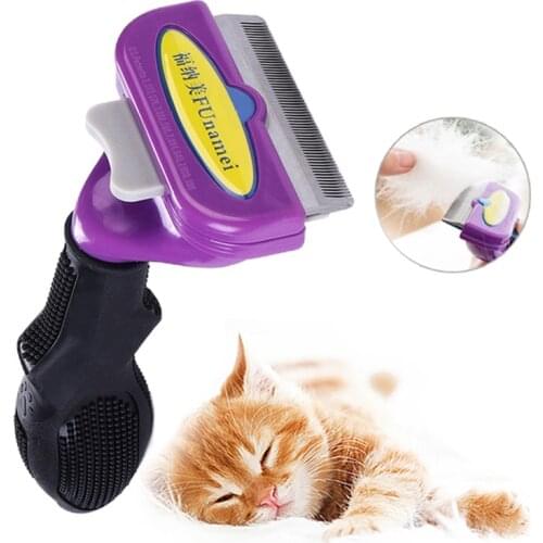 Pet Cat Hair Removal Combs Pet Grooming Brush Dogs Cats Hair Shedding Massage Combs Cat Hair Remover Cleaning Grooming Cat Brush