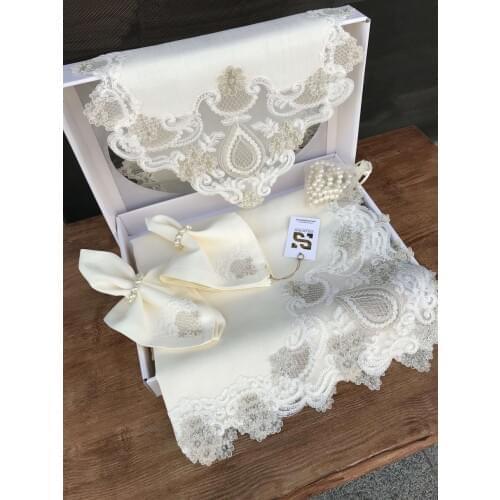 Luxury Tableware Sapphire Decoratif (160-220 cm.) 12 Persons Set | Wedding | Dinner | Table Runner | Napkin