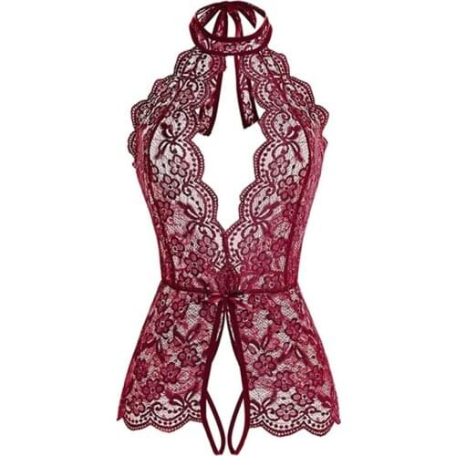 S-2XL Women Sexy Lingerie Plus Size Open Bra Crotchless Lace Porno Underwear Erotic Hot Transparent Babydoll Dress Costumes