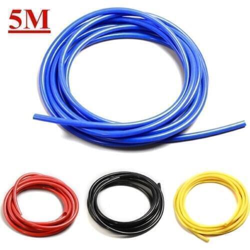 5M Bule Black Red Yellow 3mm/4mm/6mm/8mm Auto Car Vacuum Silicone Hose Racing Line Pipe Tube Car-styling